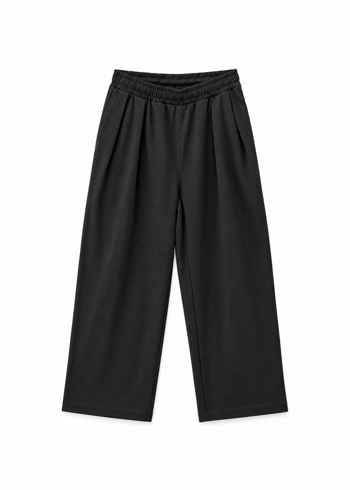 Relaxed Tailored Cotton Suit Pant Black