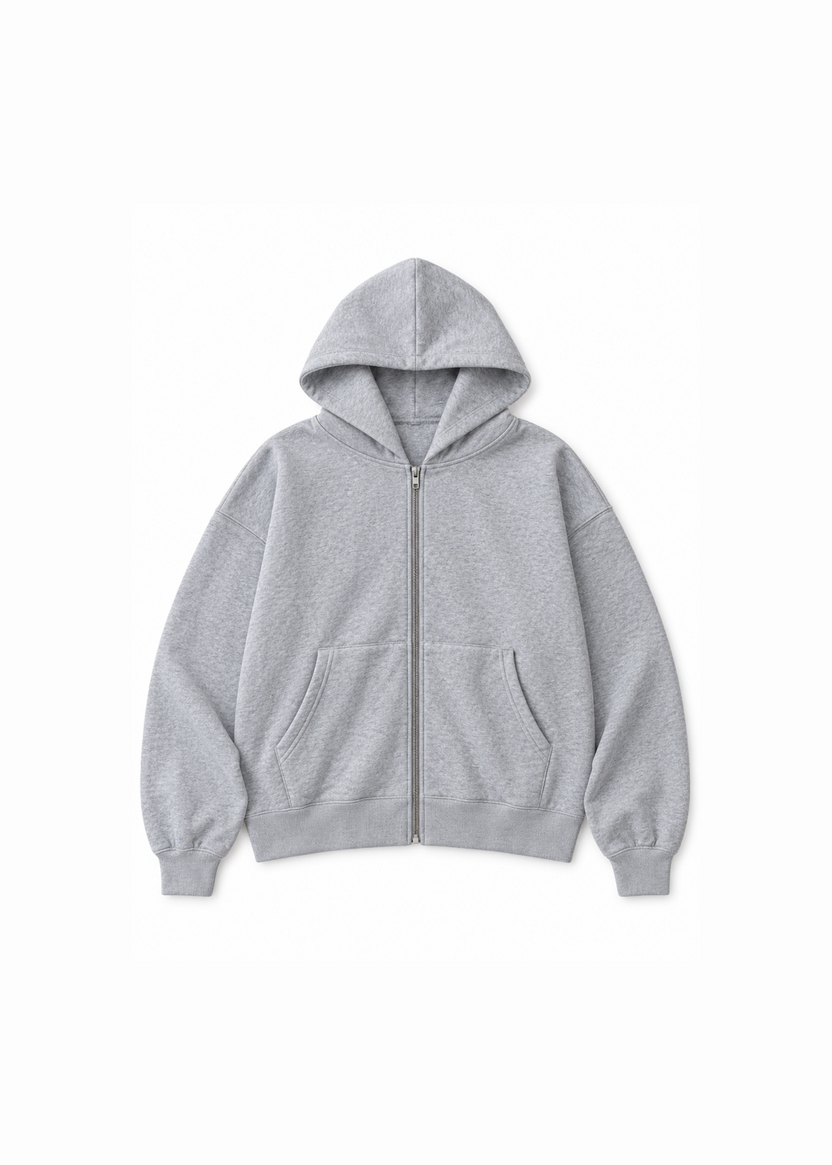 Roman Zip Hoodie Grey