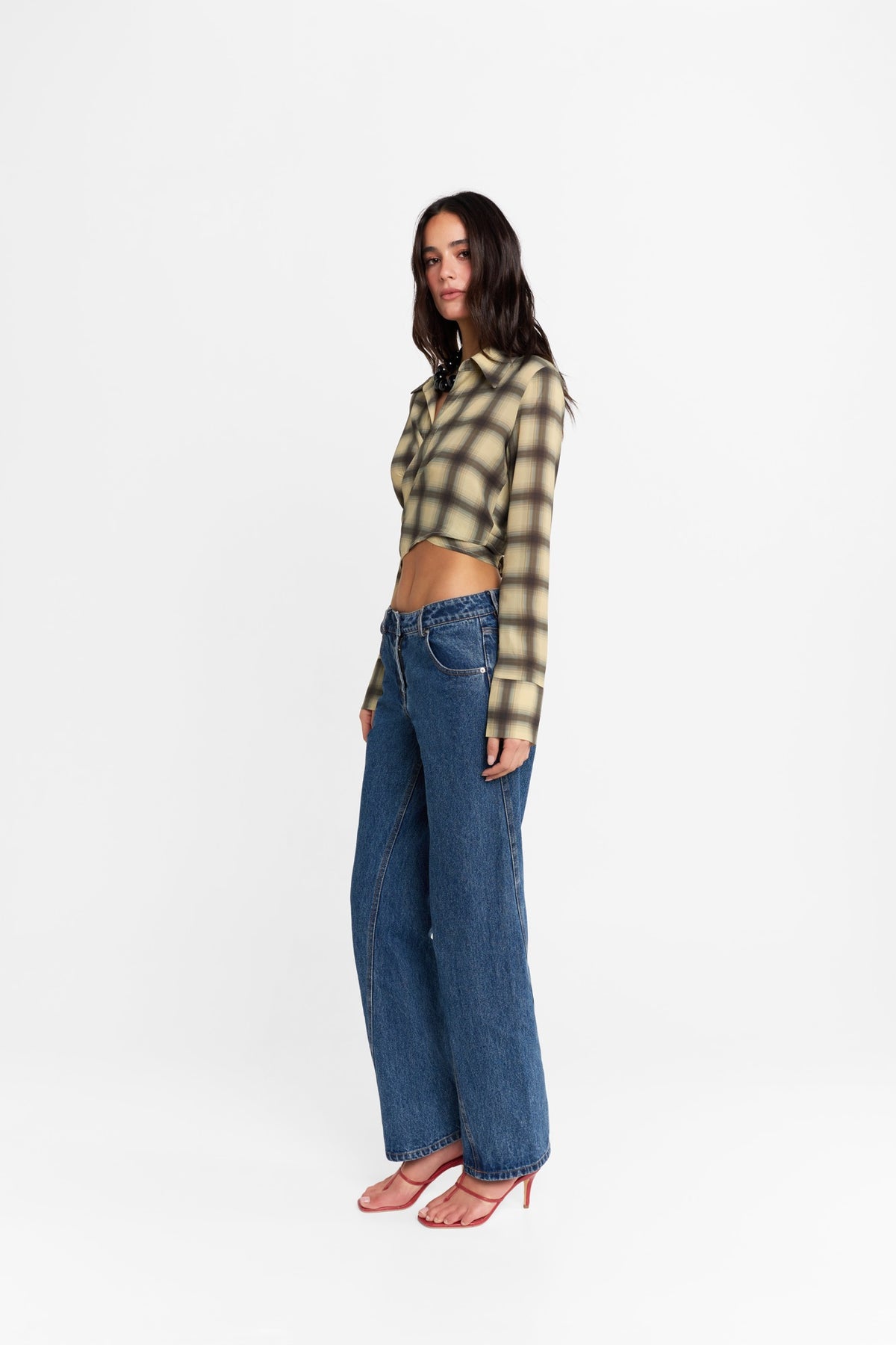 Eloise Wrap Shirt Check