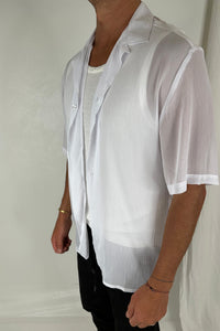 Nick Semi Sheer Shirt White - SALE