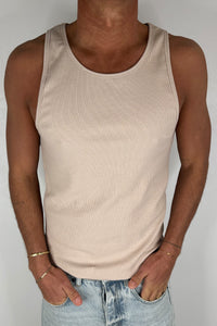 NTH Fitted Ribbed Tank Natural