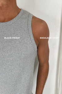 Declan Fitted Tank Grey