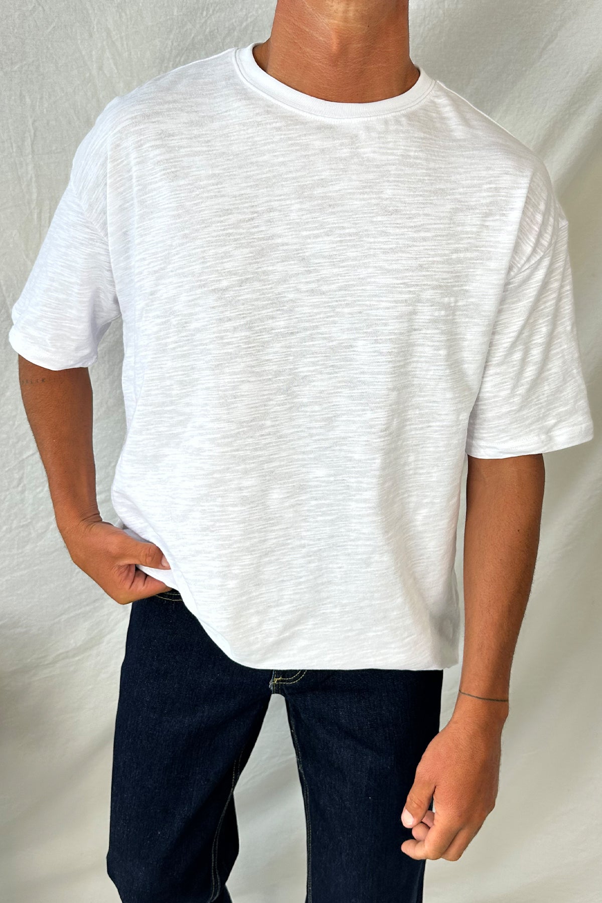 Nathan Crew Cotton Tee White