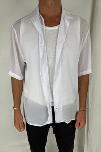 Nick Semi Sheer Shirt White - SALE