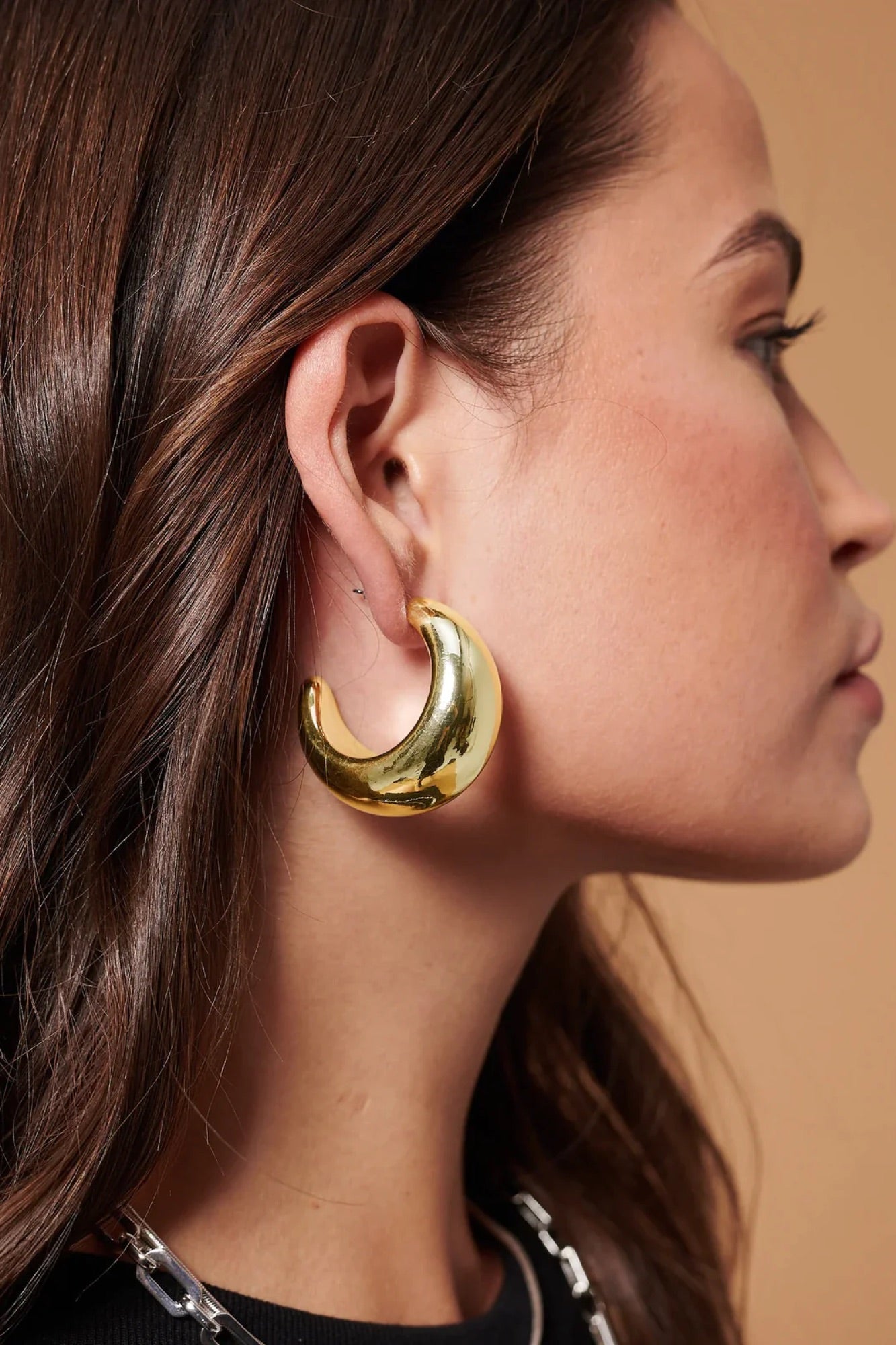 Bold Point Hoop Earrings Gold