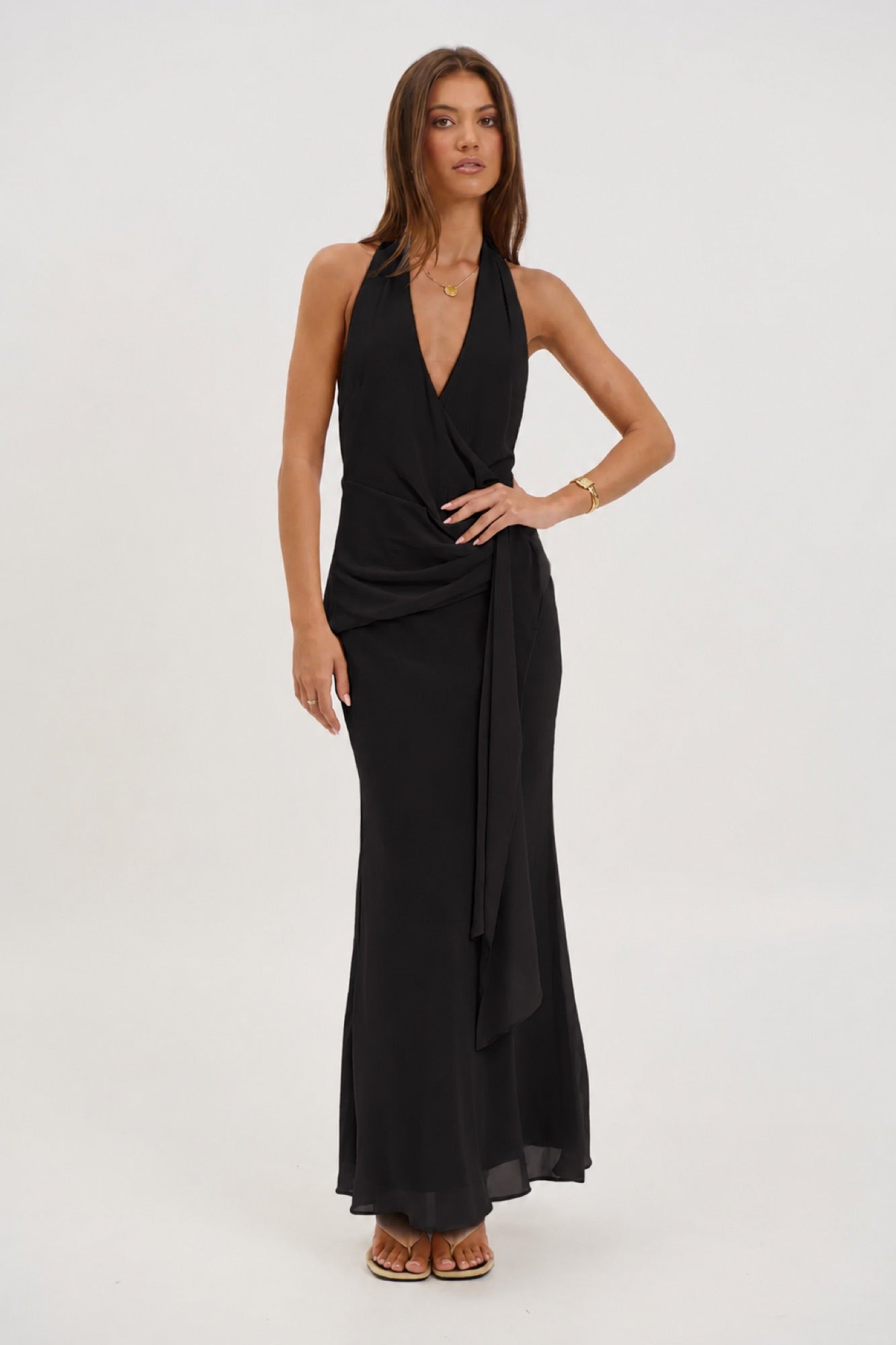 Sarena Midi Dress Black