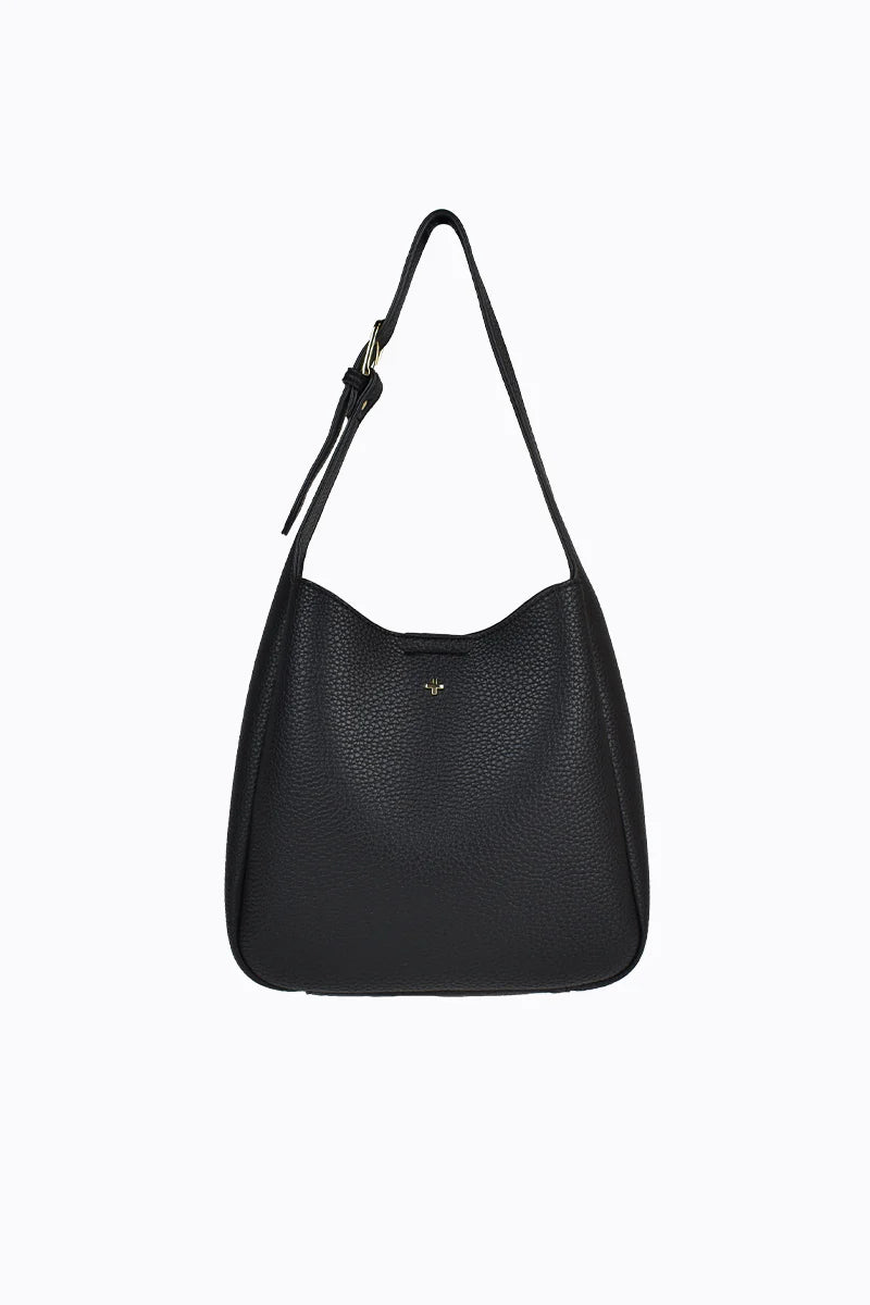 Zali Small Slouch Tote Black Pebble