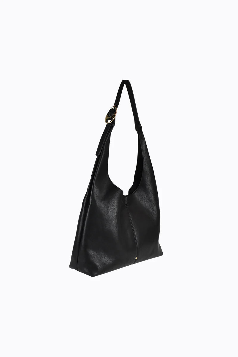 Kismet Slouch Bag Black Grain/Gold