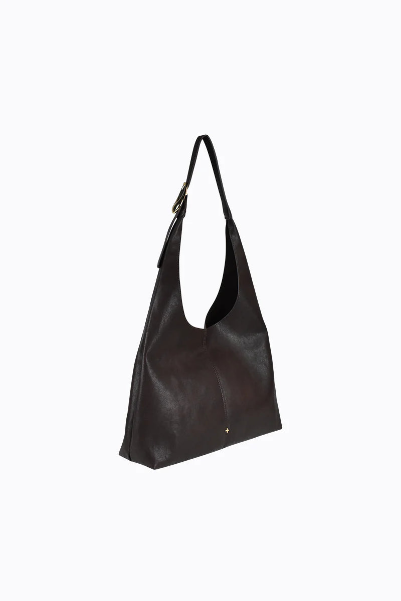 Kismet Slouch Bag Chocolate Grain/Gold