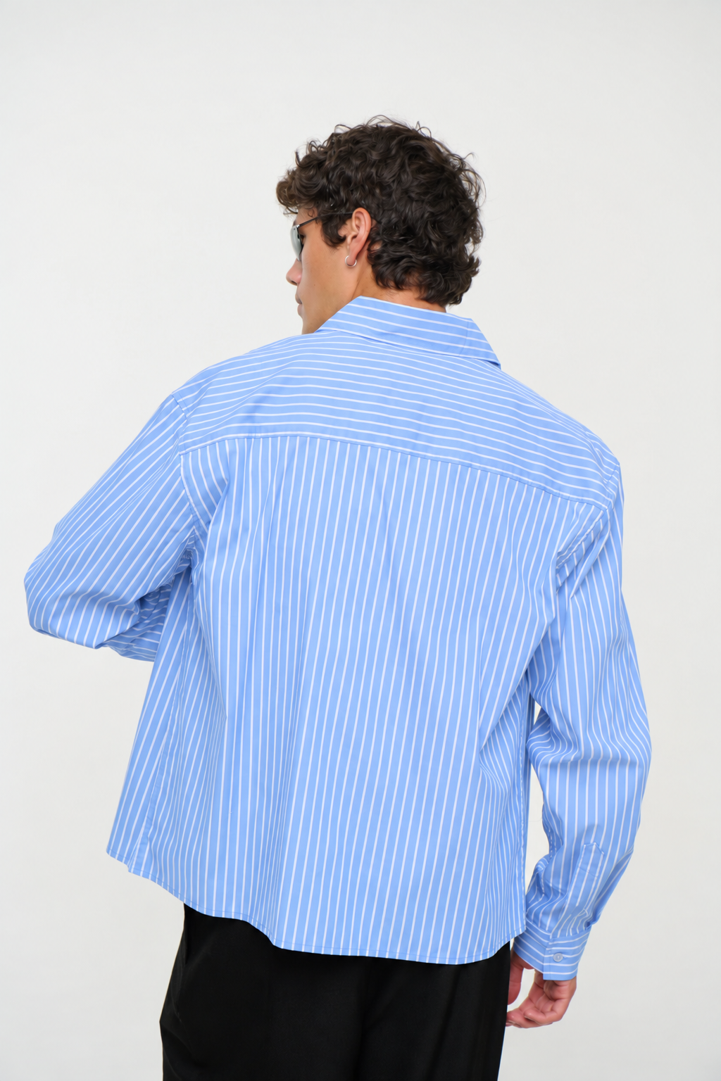 Miles Stripe Shirt Blue