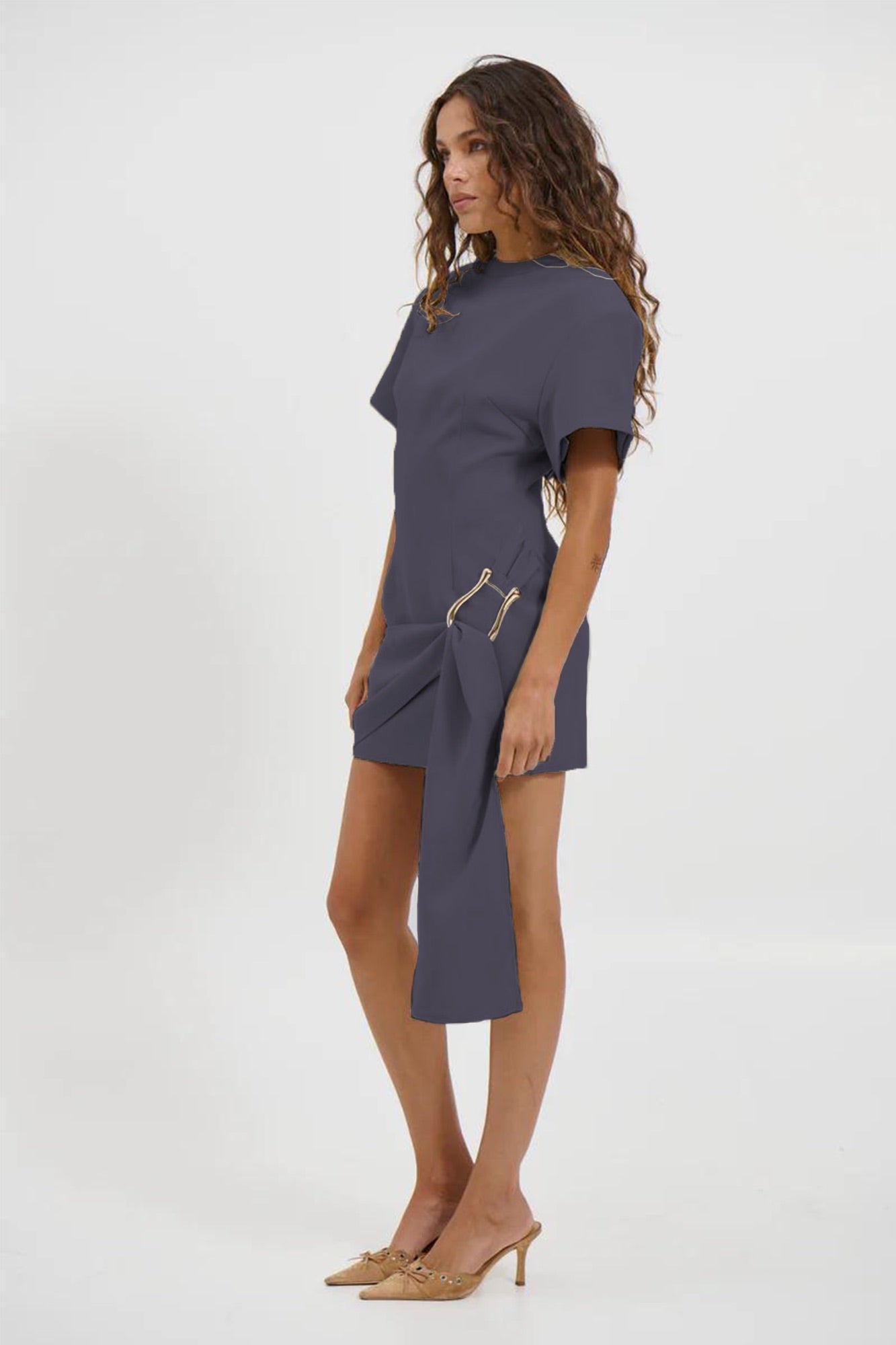 Martini Mini Dress Raisin