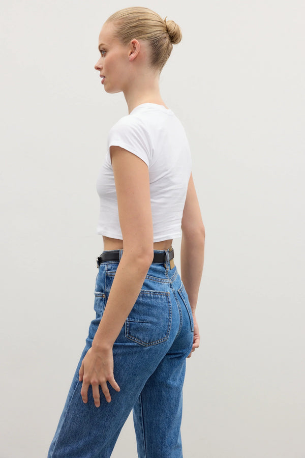 Corey Cropped T-Shirt White