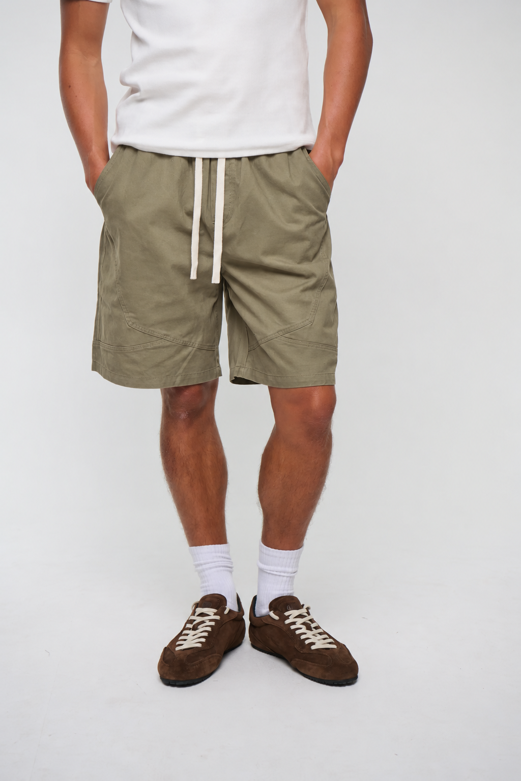 Harry Panelled Short Khaki