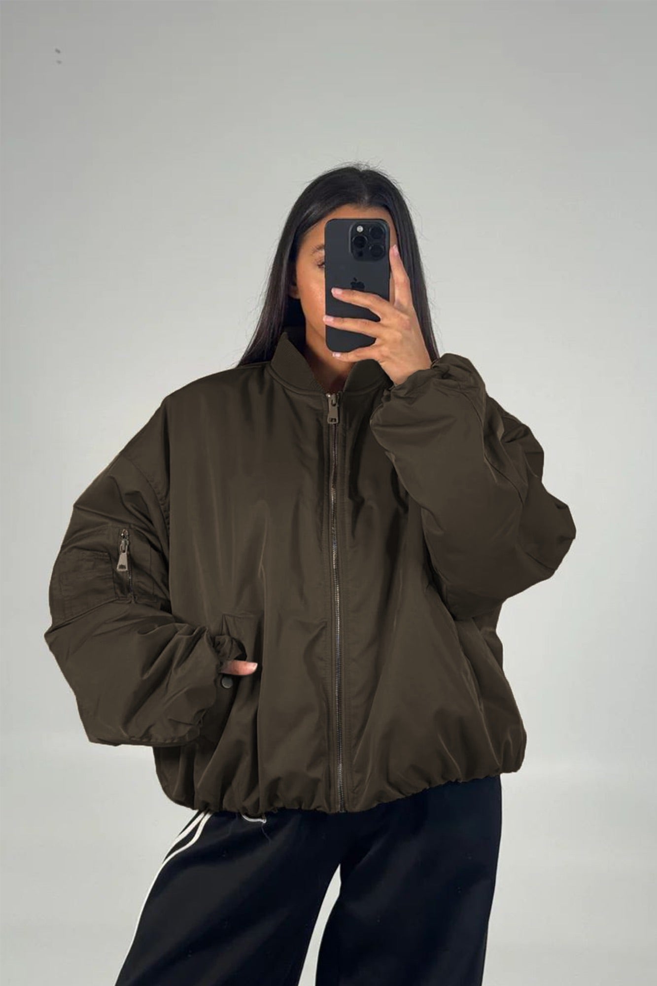 Dua Bomber Jacket Chocolate