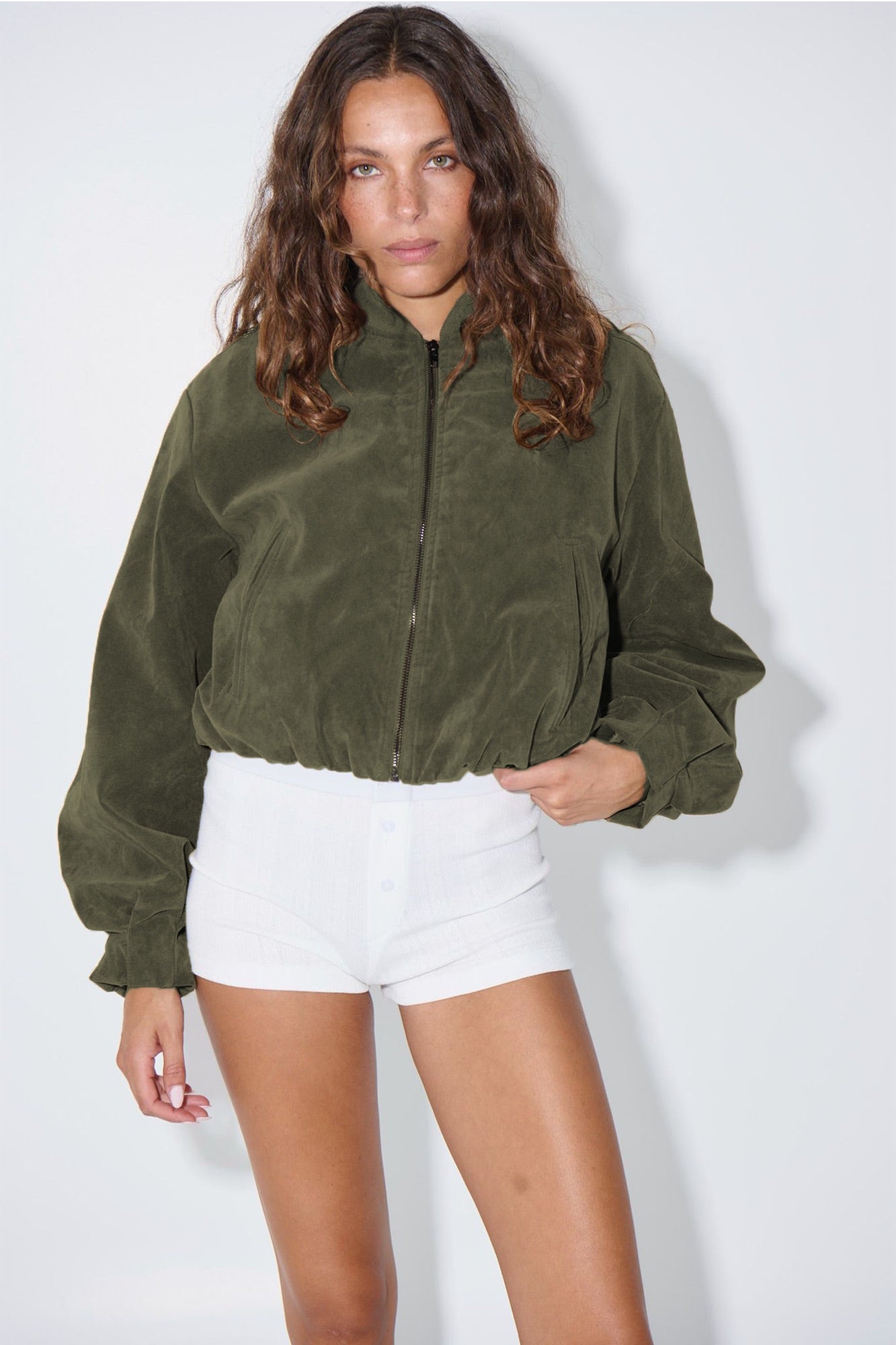 Clara Bomber Khaki