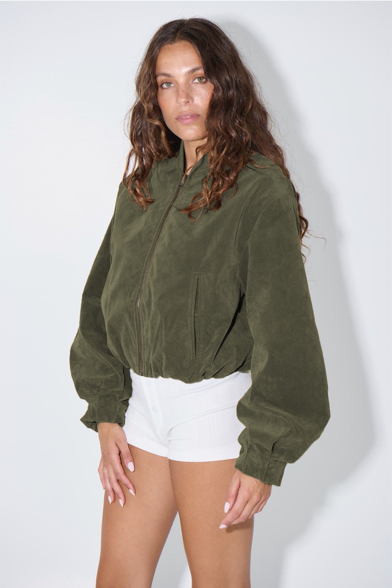 Clara Bomber Khaki