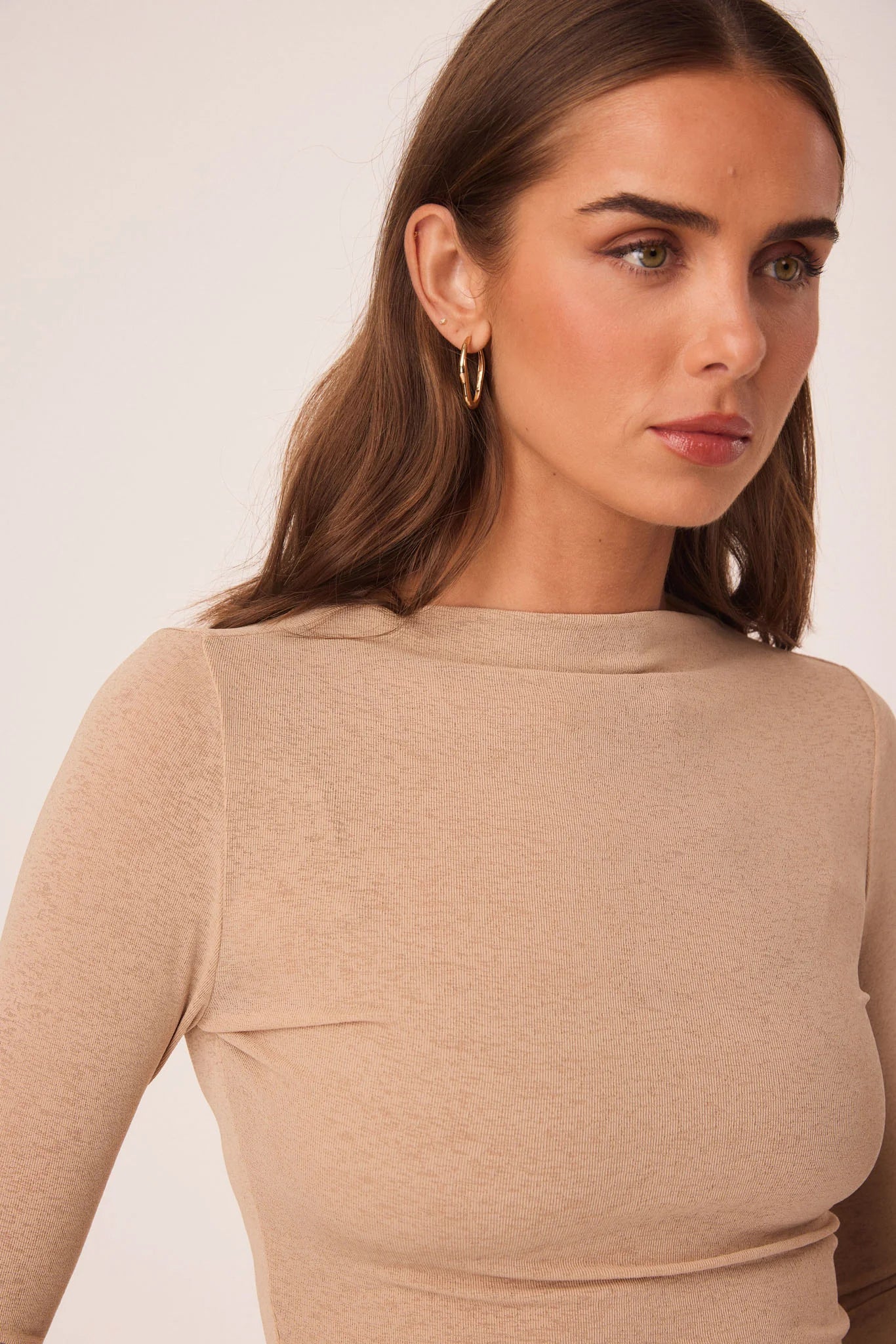 Katya Long Sleeve Top Tan