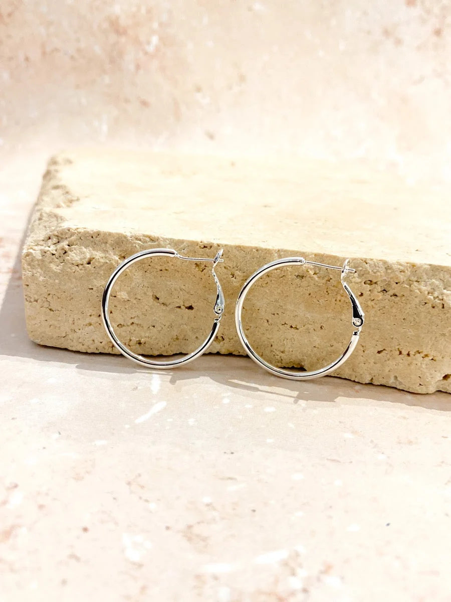 30mm Classic Hoop Silver