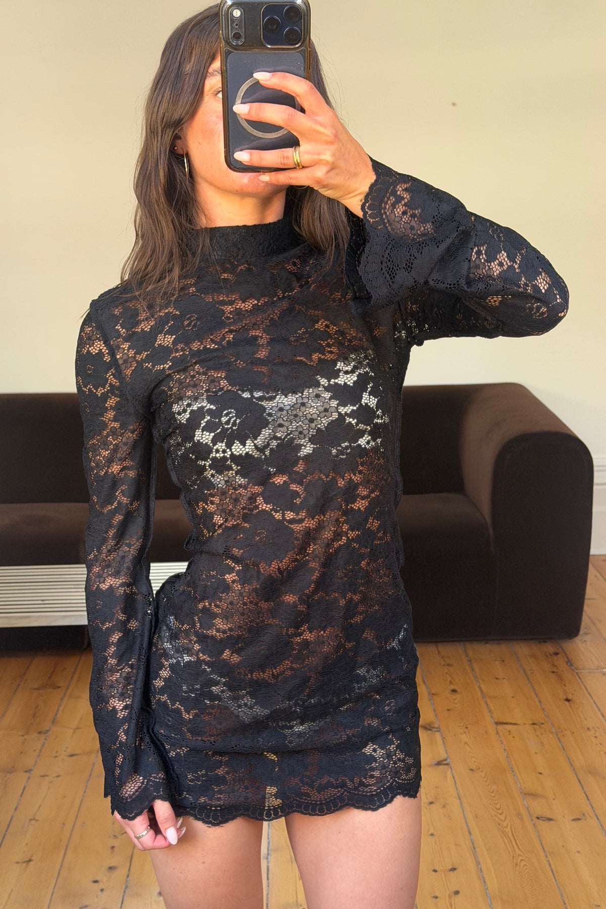 Mikki Lace Dress Black