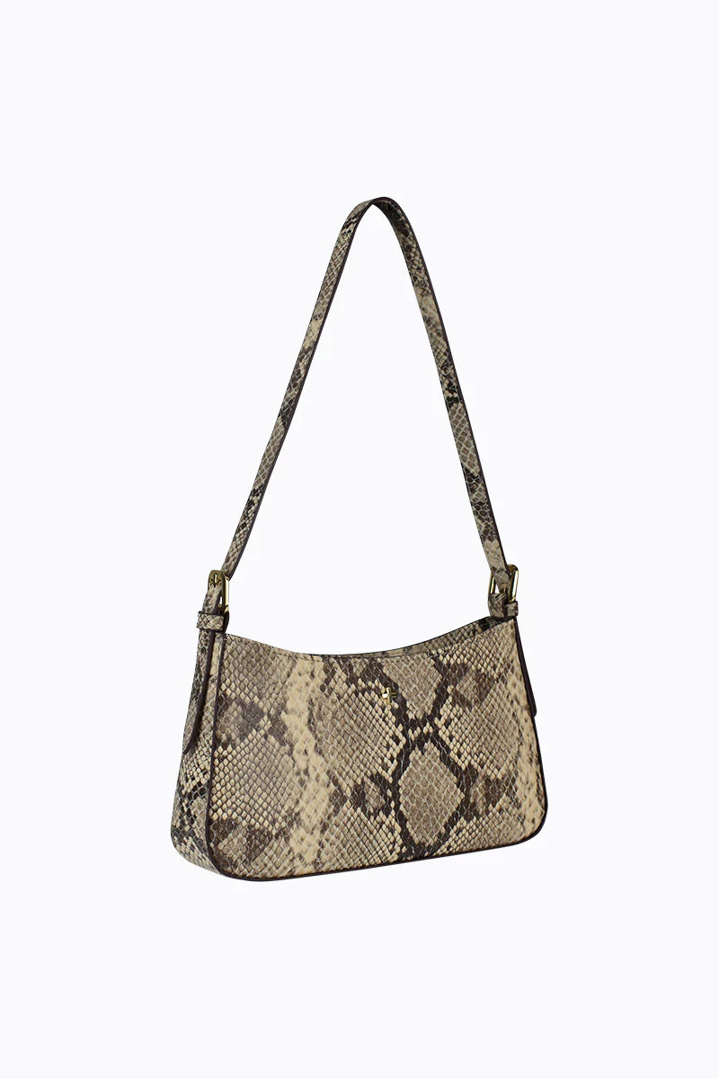 Lilu Shoulder Bag Natural Snake