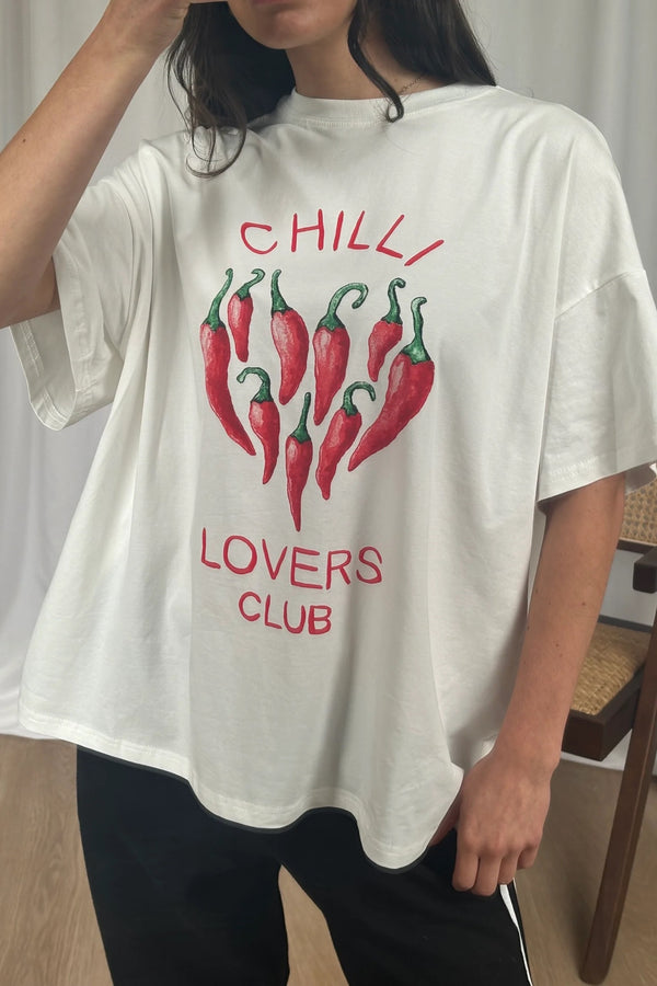 Chilli Lovers Club Top White/Red