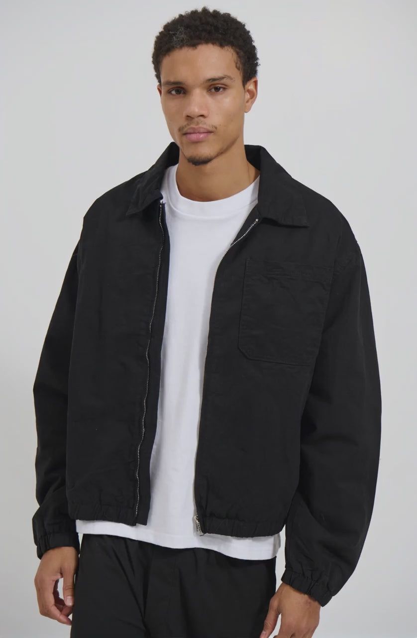 Charlie Soft Cotton Bomber Black - AI Generated
