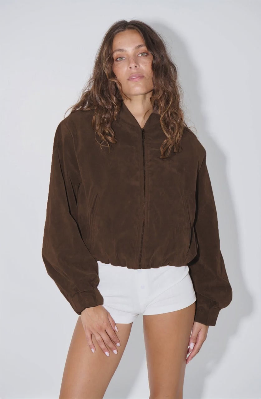 Clara Bomber Chocolate - AI Generated