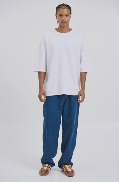 NTH Heavy Ribbed Tee White - AI Generated