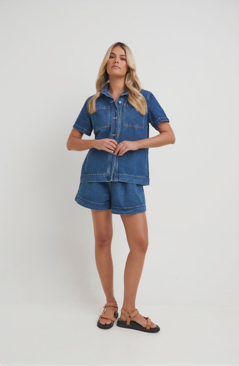 Sally Shirt Dark Blue - AI Generated