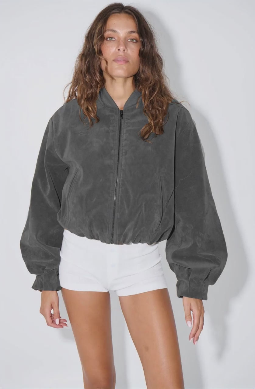 Clara Bomber Grey - AI Generated