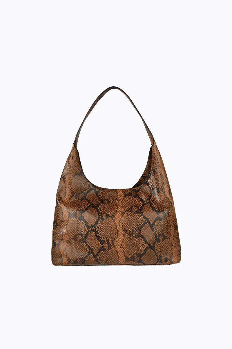 Jami Slouche Tote Tan Snake