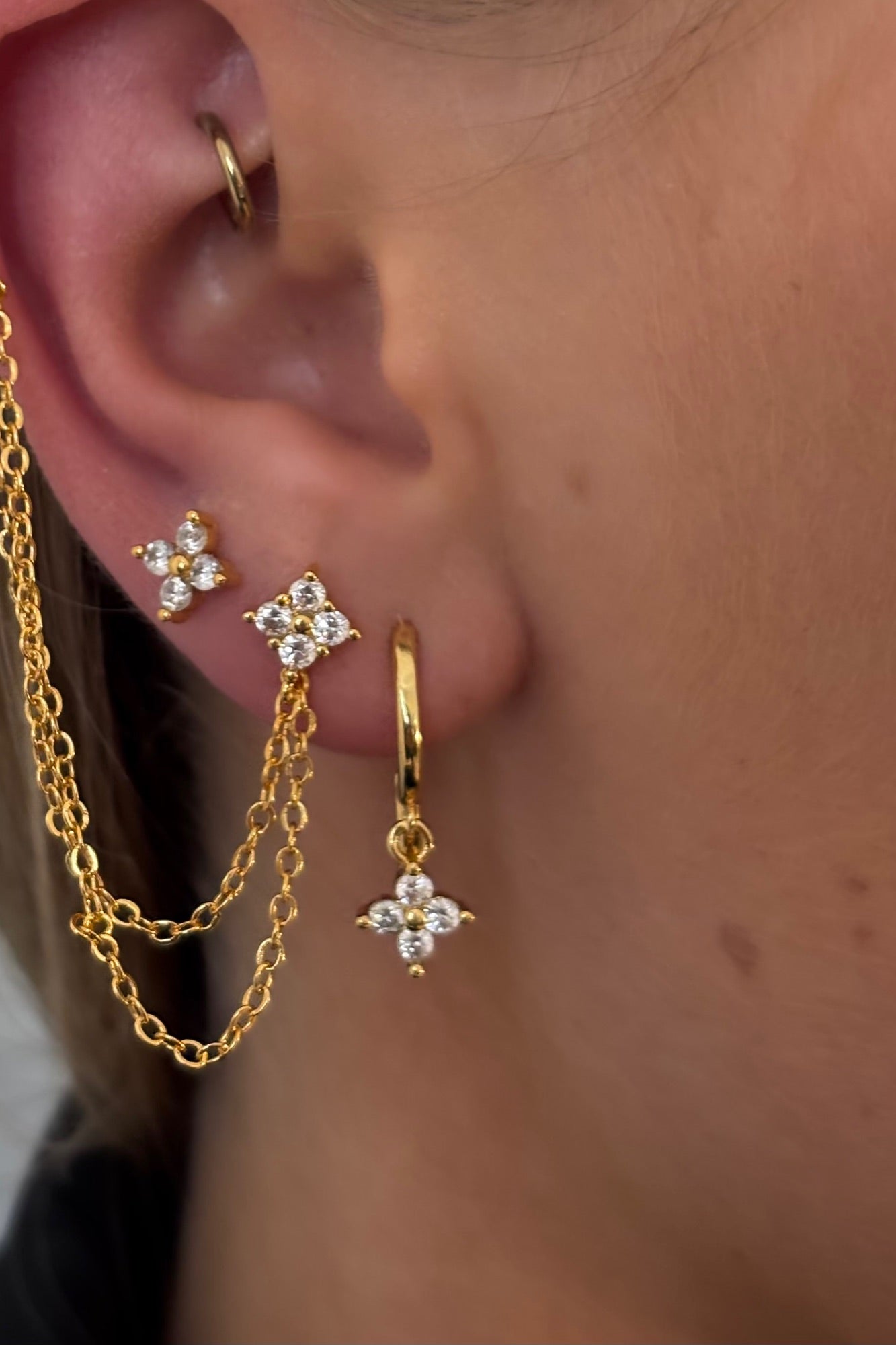 Sunday Stacker Earring Set Gold Plated