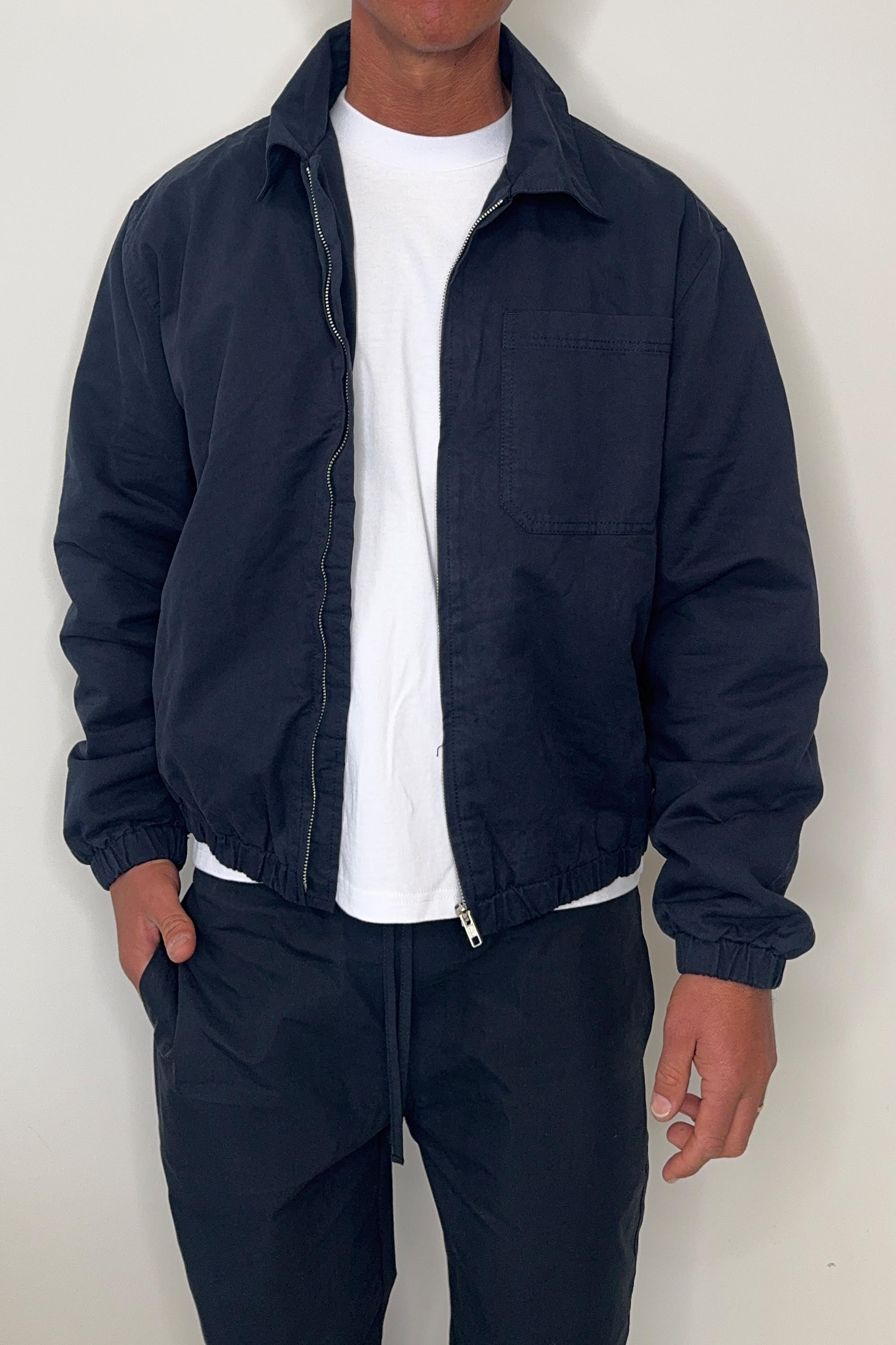 Charlie Soft Cotton Bomber Navy