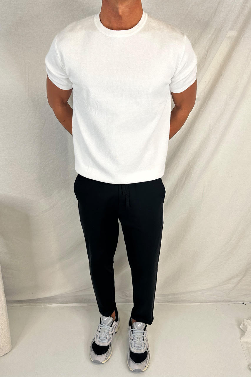 Vlad Fitted Knitted Tee White