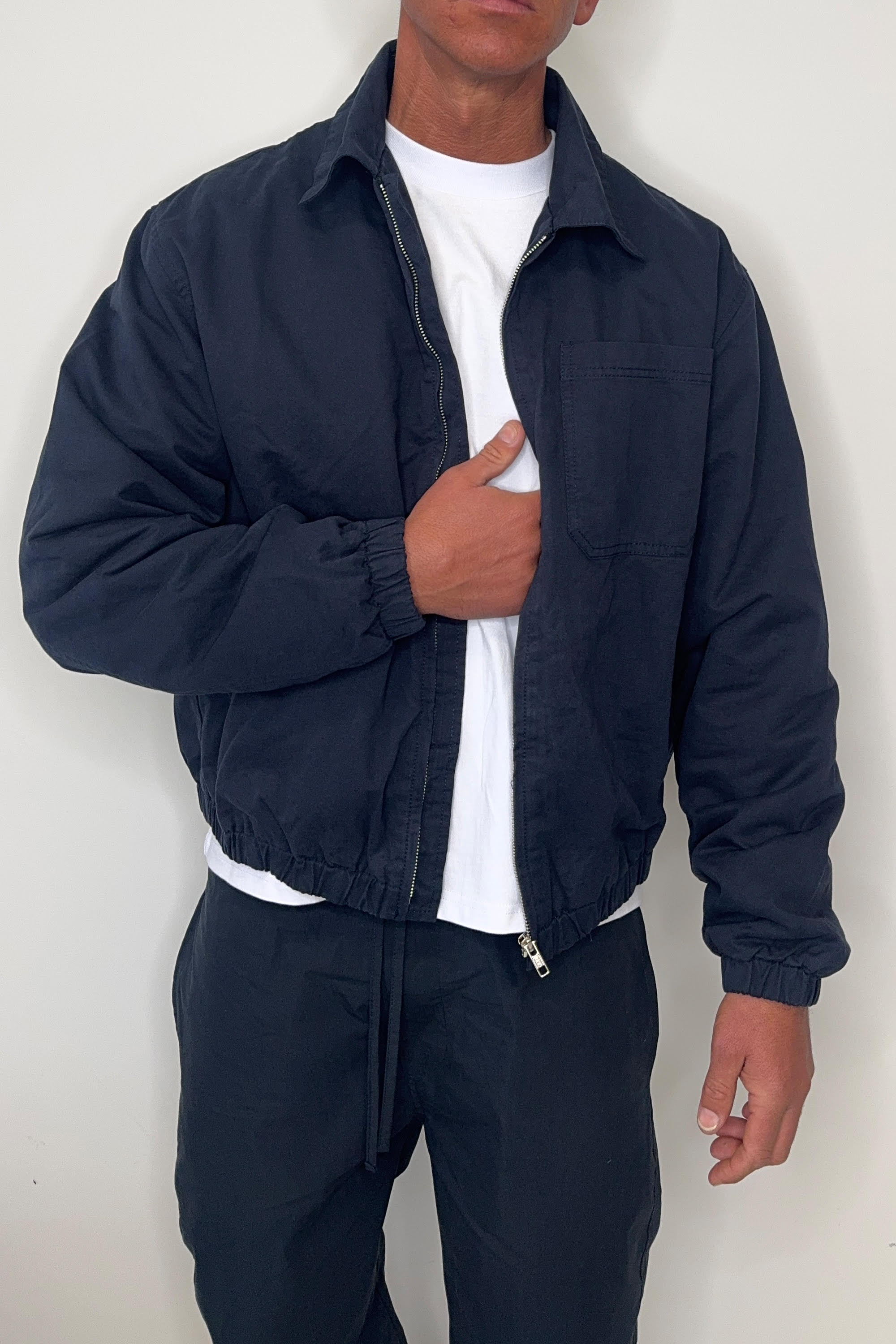 Charlie Soft Cotton Bomber Navy