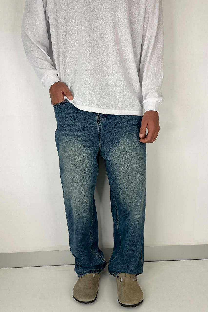 Newtown Baggy Denim Mid Blue