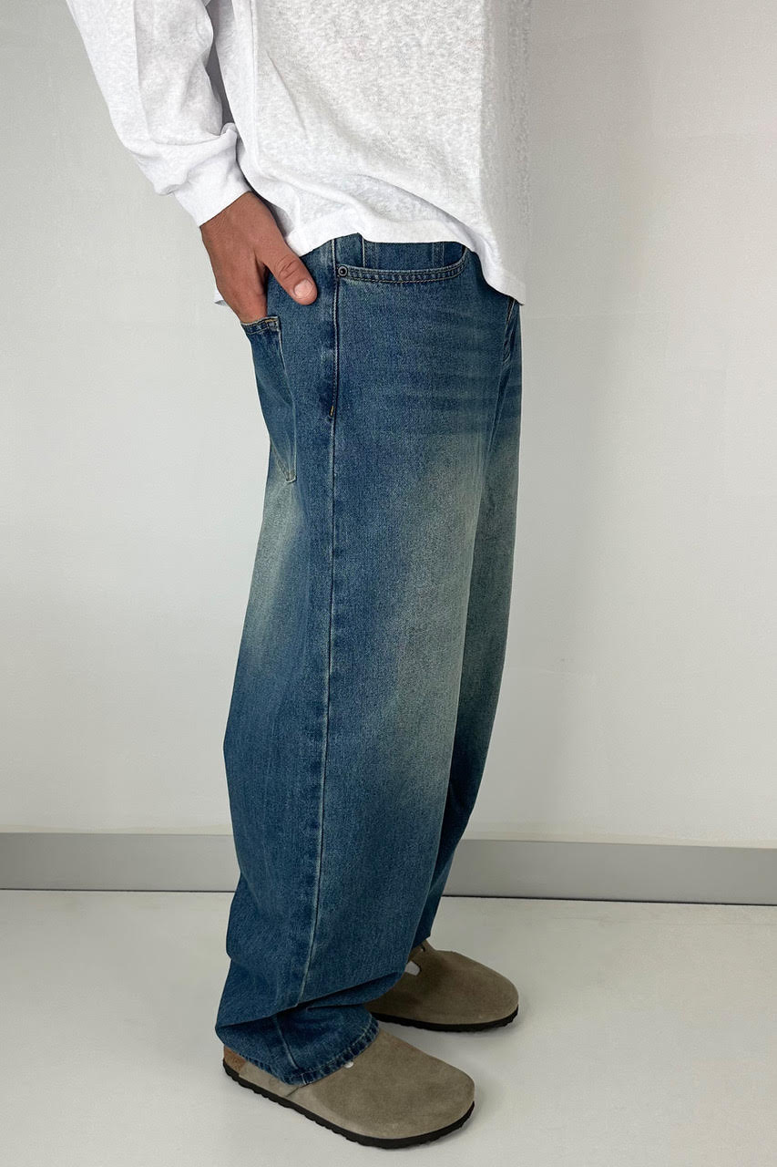 Newtown Baggy Denim Mid Blue