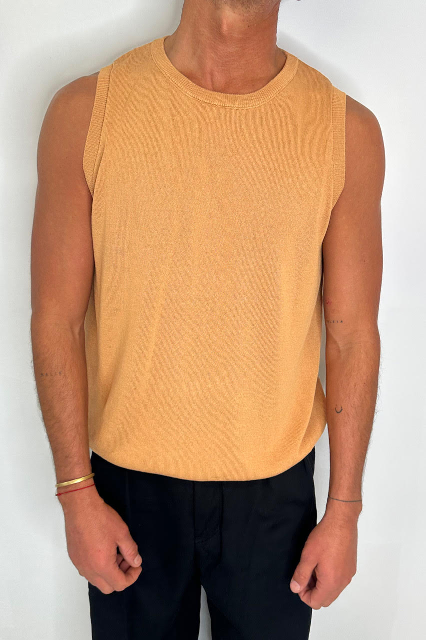 Knitted Crew Tank Rust