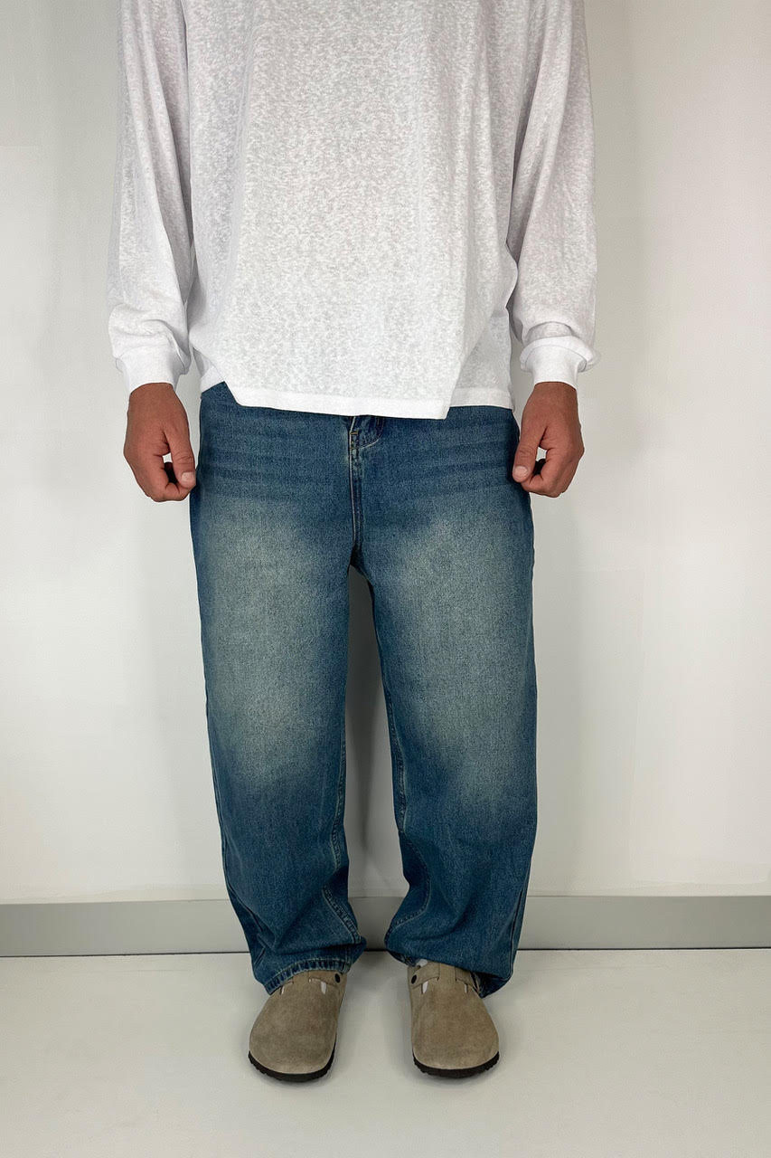 Newtown Baggy Denim Mid Blue
