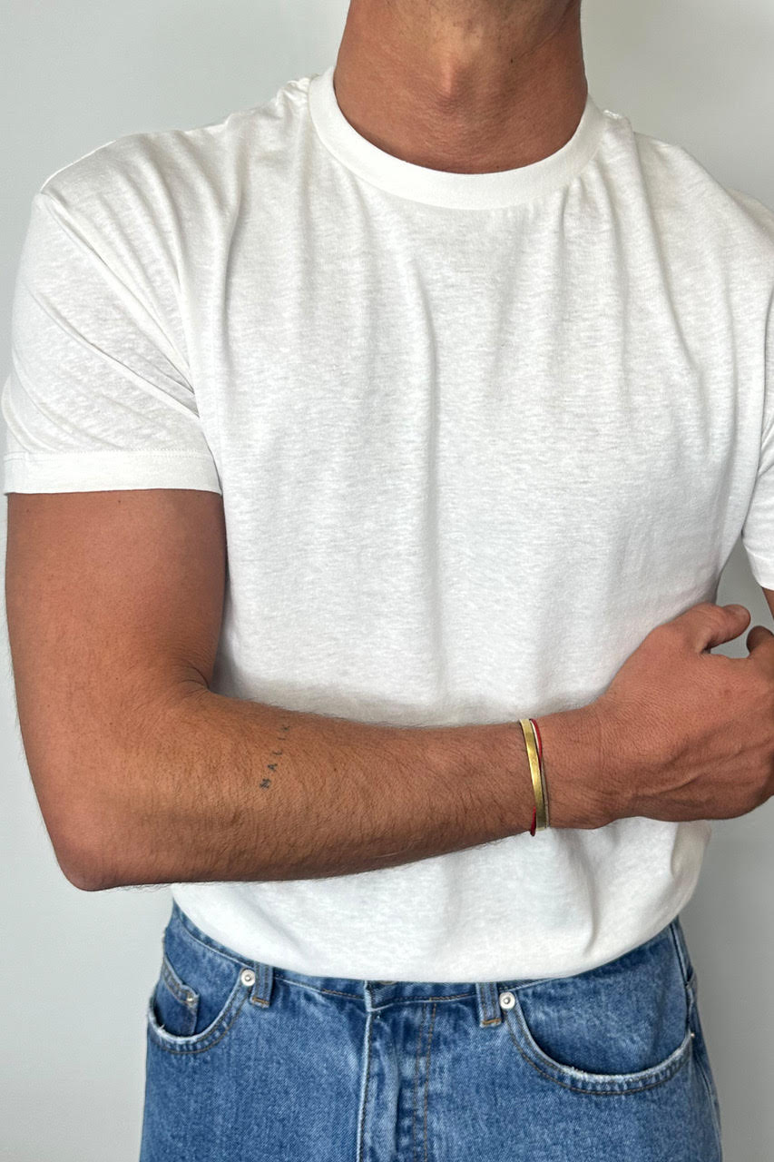 Fitted Linen Tee White