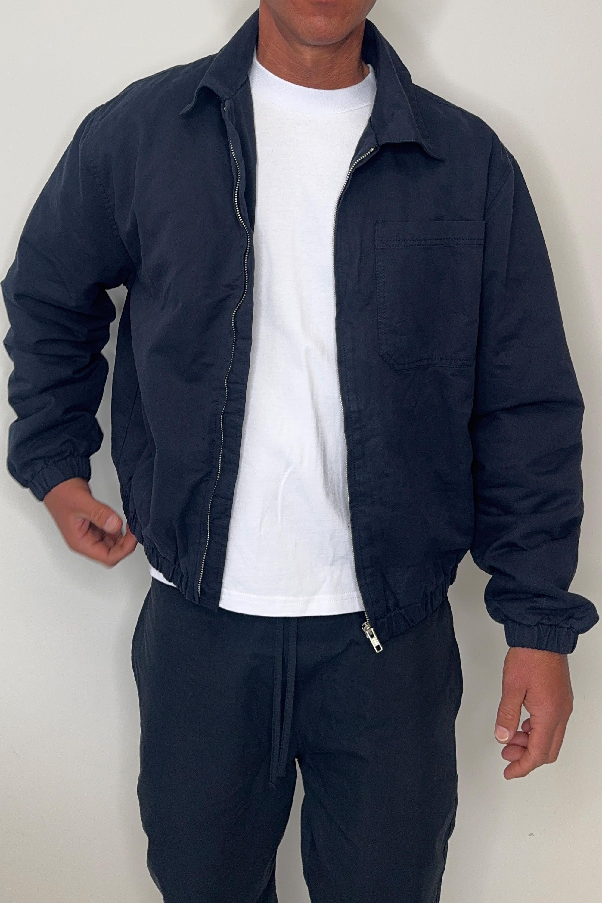 Charlie Soft Cotton Bomber Navy