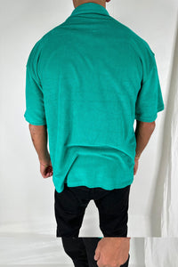 Terry Towelling Shirt Green - SALE