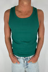 NTH Fitted Ribbed Tank Emerald