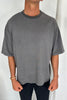 Salv Washed Crew Neck Tee Charcoal