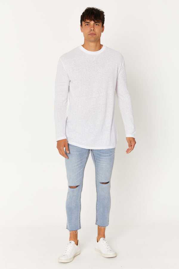 NTH Linen Long Sleeve White