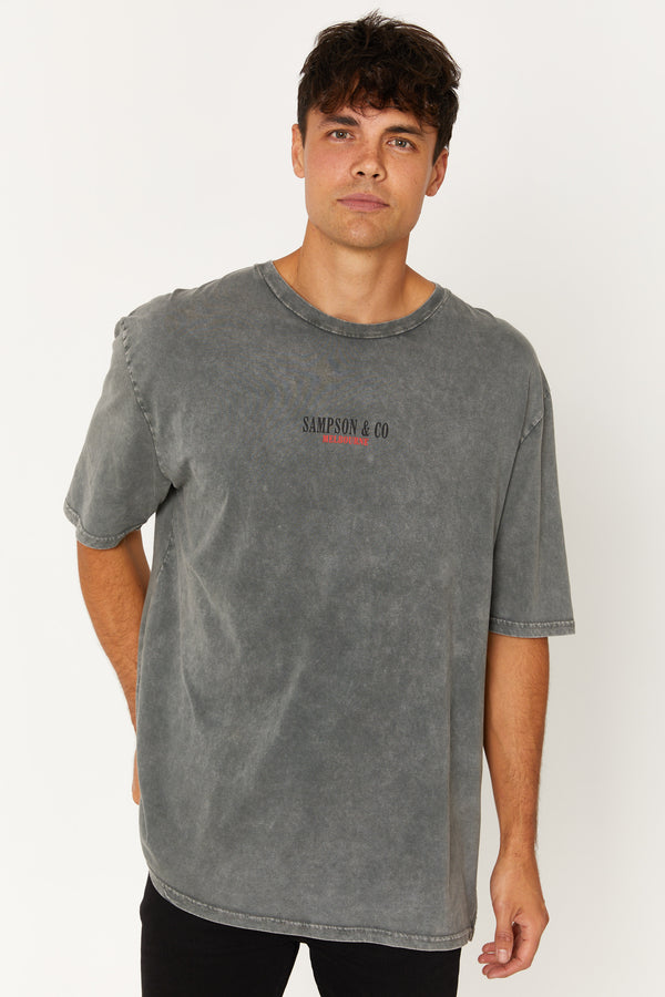 Washed Tee Melbourne Grey