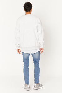 Washed Sweater White Marble
