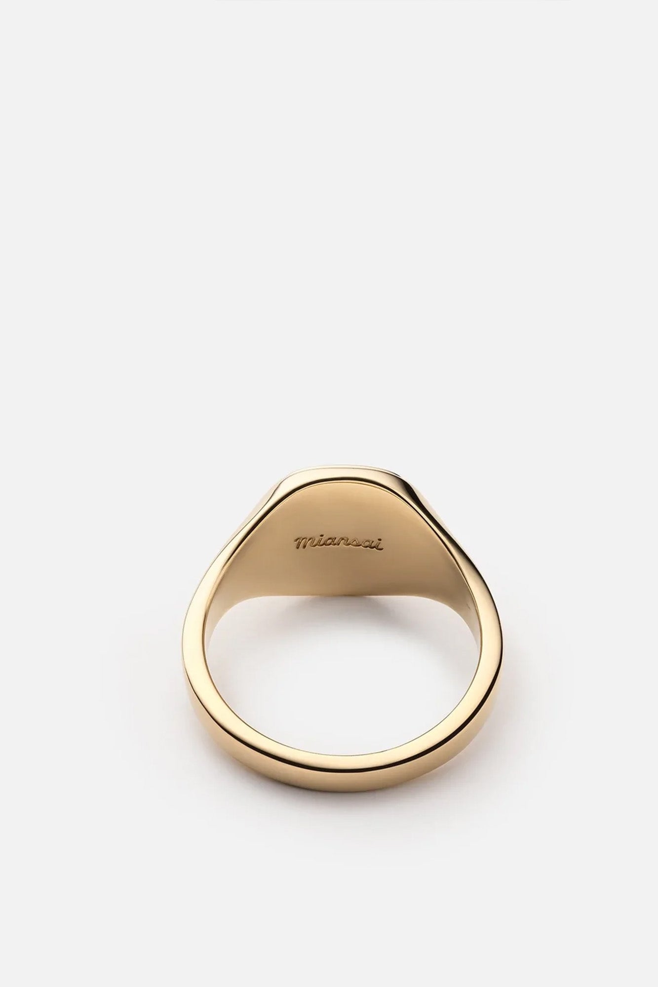 Miansai Square Step Ring Gold Vermeil/Black