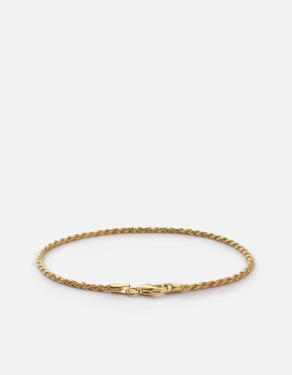 Miansai 1.8mm Rope Chain Bracelet Gold Vermeil