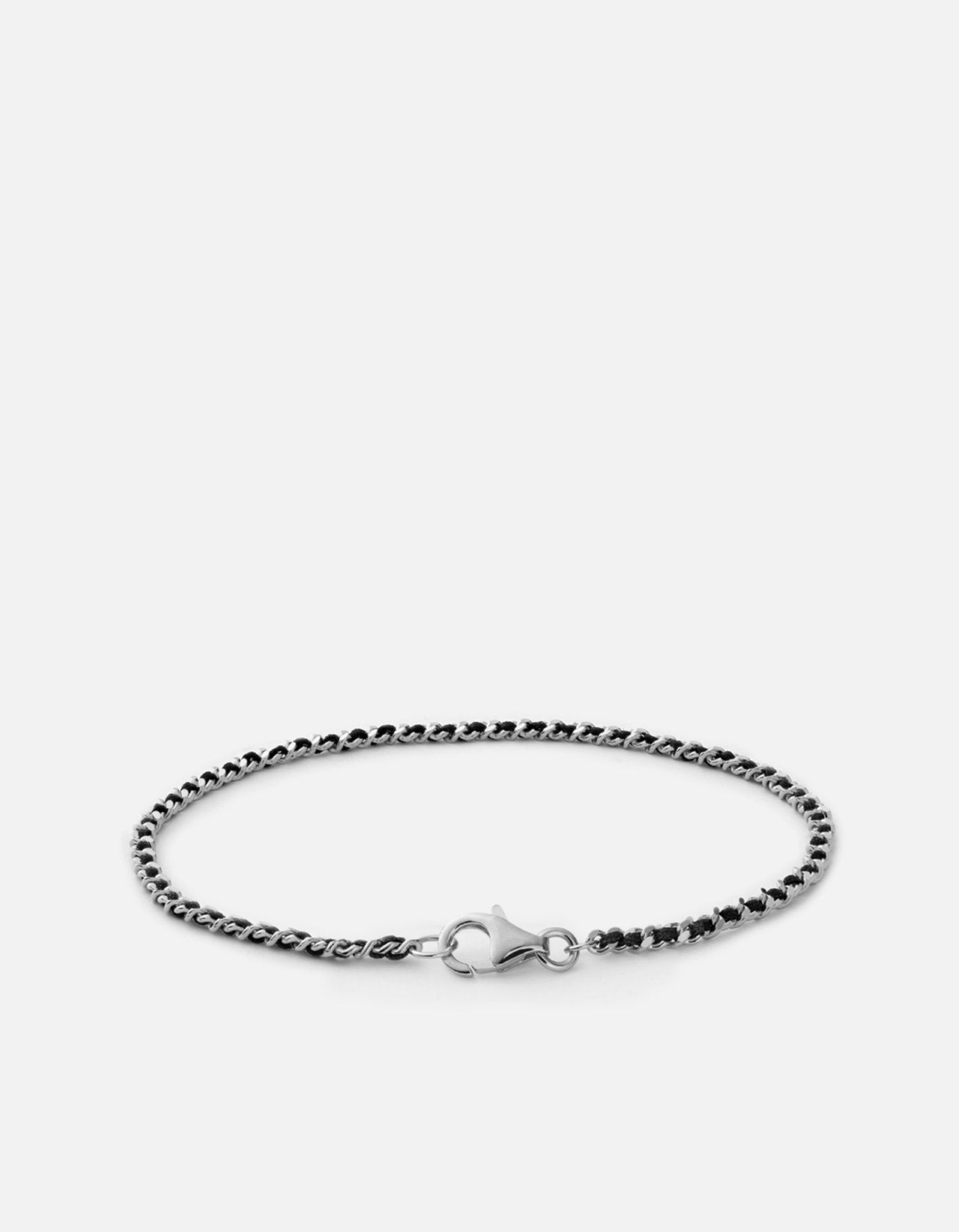 Miansai 2mm Braided Chain Bracelet Sterling Silver